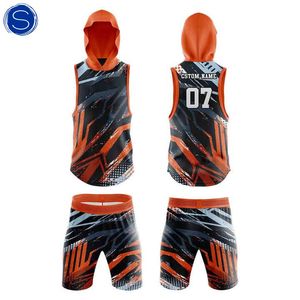 Conçu sur mesure Compression Football Jersey Hoodies Respirant 7v7 Uniformes pour 7 sur 7 Sports - Product Image 2