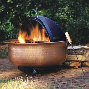 Foyer en cuivre fabriqué à la main pour la pelouse du patio de la cour offrant chaleur, élégance et charme décoratif toutes les saisons - Product Image 4