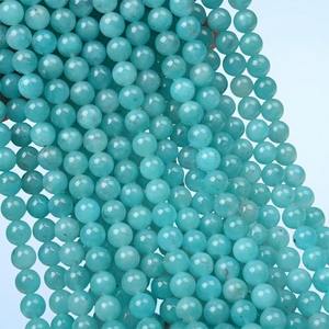 Cuentas Redondas de Amazonita Natural Azul Cielo de 6mm, 8mm y 10mm, 15 Hilos, Accesorios para Cuentas de Bolígrafo - Product Image 3