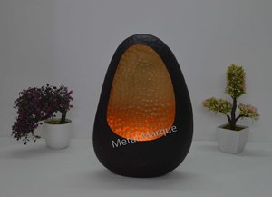 Portavelas Decorativo de Hierro Negro de Primera Calidad para Mesa, con Diseño de Lámina Dorada y Color Marrón, Hecho a Mano y con Recubrimiento en Polvo Personalizado - Product Image 2