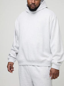 Venta al por mayor de alta calidad 100% algodón hombres chándal personalizado serigrafiado logotipo pesado peso sólido color hip hop hombre chándal - Product Image 5