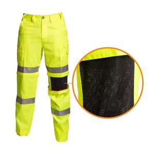 Pantalones de Trabajo de Seguridad de Alta Visibilidad Personalizados, Pantalones Cargo con Cinta Reflectante, Logotipo Personalizado, Poliéster Resistente al Agua, Certificación CE - Product Image 3
