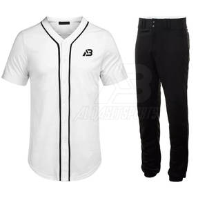 Uniforme de baseball de fabricant élevé 100% uniforme de baseball de sports de plein air de polyester - Product Image 1