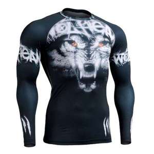 OEM diseño compresión MMA Rash Guard personalizado sublimado impreso hombres de secado rápido transpirable Rashguard con UPF50 + característica - Product Image 2