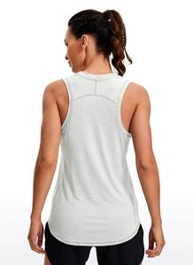 Camiseta sin mangas de entrenamiento de secado rápido para mujer, ropa de gimnasio de algodón transpirable, tejido de punto - Product Image 2