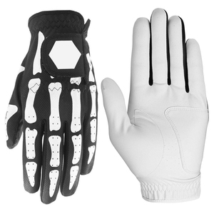 Gants de golf de sport personnalisés pour adultes en cuir de mouton blanc de qualité supérieure super doux, respirants et durables poignée gauche Premium Custom - Product Image 1