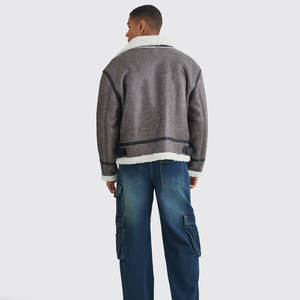 Excellente qualité Produit le plus exigeant Veste en cuir pour homme Pièce fraîche Vêtements d'extérieur à la mode Veste en cuir de mouton chaude pour l'hiver - Product Image 4