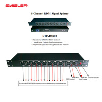 Distribuidor de Audio XLR de 8 Salidas para Conciertos, DJ y Espectáculos en Vivo, 220v, Divisor DMX, Protocolo RDM512, Amplificador de Señal RDM-DMX de 8 Canales