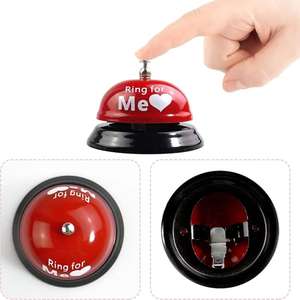 Anneau pour un baiser cloche à main en émail rouge et cloches de table à de bonnes affaires cloches d'appel en métal décoratives de la meilleure qualité en gros - Product Image 3