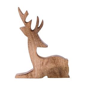 Fabricante confiable de base de madera de mango con ciervo dorado en la parte superior de la mesa con cuerpo de metal con tamaños 19x28x5cm - Product Image 2