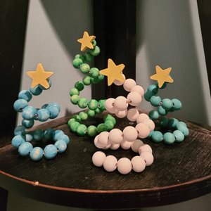 Nouveau produit en stock arbre de perles de noël en bois naturel pour la décoration de la maison de noël, vente en gros du Vietnam - Product Image 2