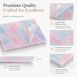 New Arrival Custom Pearl Swirl Marble Acrylic Sheet Decorative <b>Glitter</b> Acrylic Board for Earring Craft Sign DIY Storage Box - Product Image 3