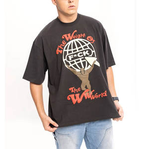 Camiseta transpirable con cuello redondo y logotipo personalizado, manga corta con estampado de algodón 100% personalizado de secado rápido de alto impacto - Product Image 2