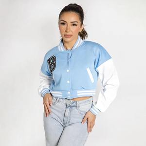 Vestes universitaires pour femmes de haute qualité, manches longues, coupe classique, décontractées, pour l'hiver, vestes de baseball en vente - Product Image 1