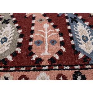 พรมขนสัตว์ทอมือลายเรขาคณิตแบบคลาสสิกสีแดงส้มสไตล์เบดูอิน รูปทรงสี่เหลี่ยมผืนผ้า สำหรับห้องโถง รุ่น Adwl-23001 - Product Image 3