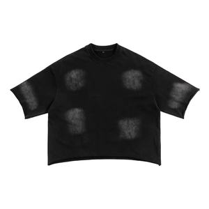 Camisetas de Felpa Francesa Negra para Hombre, Estilo Vintage, Corte Cuadrado, Personalizadas, Extra Grandes, Efecto Desgastado por el Sol, para Hombre y Mujer - Product Image 1