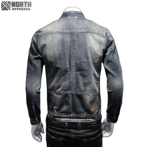 Usine directe veste en jean pour hommes logo avant personnalisable mode d'hiver respirante à séchage rapide de haute qualité - Product Image 2