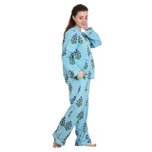 Pure Cotton Ensemble Pyjama Printed Panama Block Spring Nightwear Salon Clothing Nightdress Hand Block Printed Vtements De Nuit - Product Image 4