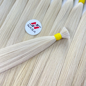 Top qualité en gros usine 100% cheveux humains Remy bruts du Vietnam Blonde en vrac Extensions de cheveux cuticule alignés non transformés - Product Image 1