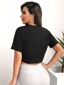 เสื้อยืดออกกำลังกายคอกลมแบบสวมใส่สบายสำหรับทุกเพศ รุ่นขายส่งปี 2026 น่ารัก สั่งทำได้ แขนสั้น เหมาะสำหรับโยคะ ฟิตเนส กีฬา ระบายอากาศได้ดี ใส่ได้ในฤดูร้อน - Product Image 3