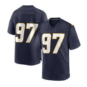 Ensemble de maillot et de pantalon de football américain noir personnalisé avec numéro doré, col en V, uniforme d'équipe pour le jour du match, vêtements de sport - Product Image 6