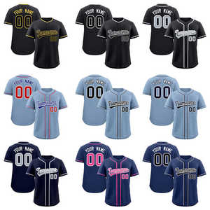 Nueva ropa deportiva con logotipo personalizado al por mayor 2025, camisetas personalizadas de béisbol, camisetas de béisbol personalizadas al por mayor, camiseta de béisbol en blanco - Product Image 5