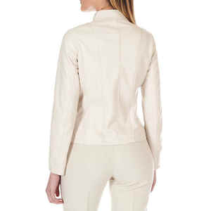 Chaqueta de cuero de mujer de diseño de Venta caliente única chaqueta sólida de cuero de mujer para mujeres y niñas chaquetas con logotipo de diseño OEM - Product Image 2