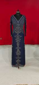 Robe de mariée élégante ivoire, ornements chauds de champagne, cristaux perlés à la main, long voile, Cape, décorations de dentelle, mariée - Product Image 6