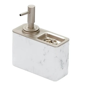 Distributeur de savon en marbre vintage avec pompe Art à encre carrée simple esthétique pour salle de bain cuisine bureau-Mode classique décorative - Product Image 6