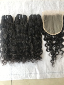 Peluca de cabello humano Mongol de 5x5, pelo rizado con 3 mechones y peluca, 300 gramos, 100% sin procesar, venta al por mayor - Product Image 4