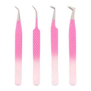 Pinzas de Extensión de Pestañas de Acero Inoxidable de Alta Calidad, Precisión y Durabilidad, Puntas de Fibra Antimagnéticas, Hechas a Mano, 10 mm de Longitud - Product Image 1