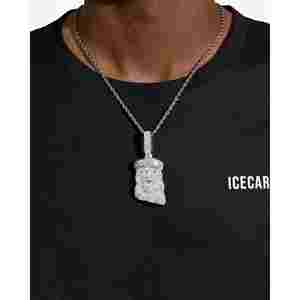 Pendentif Jésus en Or 14 carats, Métal Durable, Moissanite, Symbole Religieux Élégant - Product Image 2