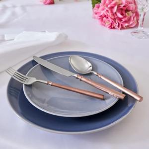 <b>Gold</b> Luxury Eco-Friendly Wedding Flatware Set with White Handles Wood <b>Kitchen</b> <b>Utensils</b> Service for 6 - Product Image 2