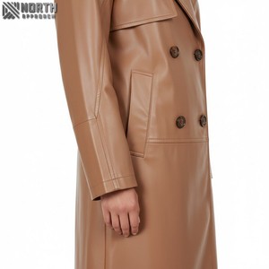 Faux cuir manteau femmes femmes 2025 en relief Faux cuir manteau grande taille femmes mode longue Faux cuir veste Bomber - Product Image 2