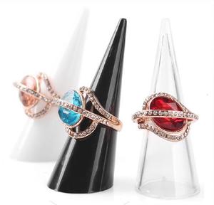 Impresionante exhibición de joyería transparente: estante de anillos duradero en forma de cono para una exhibición elegante de anillos y accesorios - Product Image 1