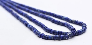 Natural Lapis Lazuli <b>Heishi</b> Washer <b>Beads</b>, 4-5 MM Lapis Lazuli <b>Beads</b>, Lapis Tyre <b>Beads</b>, 16" <b>Heishi</b> Wheel <b>Beads</b>, Lapis <b>Beads</b> - Product Image 2