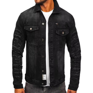 2025 Nuevo diseño de moda Chaqueta de mezclilla de alta calidad para hombres Precio al por mayor Chaquetas de mezclilla para hombres hechas a medida - Product Image 1