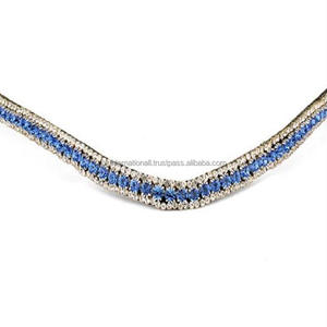 Bande de sourcils de cheval en cuir de luxe à 3 rangées, bride de cheval en cuir de haute qualité, prix de fabrication - Product Image 5