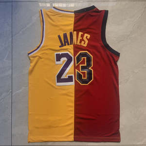 Camiseta de baloncesto de malla transpirable Unisex de alta calidad, camiseta artesanal bordada de secado rápido para adultos - Product Image 6