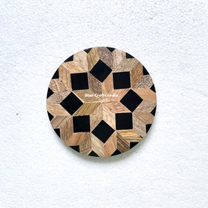 Posavasos de madera de acacia de resina epoxi redonda natural, alfombrillas y almohadillas para el hogar y el hotel, accesorios de cocina con idea de regalo única - Product Image 6