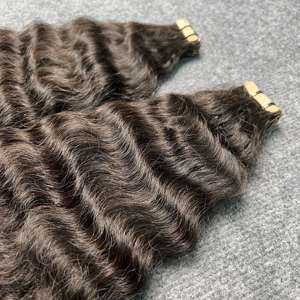 Extensions de cheveux avec ruban bouclé birman super bon marché 8-40 pouces extensions de cheveux avec ruban birman aligné sur les cuticules - Product Image 2