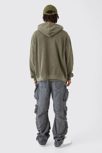 OEM Vintage de gran tamaño transpirable peso pesado 100% algodón francés Terry 480GSM gimnasio desgaste cómodo deportes sudaderas con capucha - Product Image 2