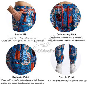 Pantalones Deportivos Casuales de Diseño Recto con Estampado Completo, Cintura Media, Tela de Lona 100% Algodón, Secado Rápido y Transpirables - Product Image 5
