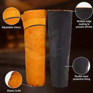 Mangas de soldadura hechas en cuero Mangas de soldadura de alta calidad Equipo de protección Mangas de soldadura - Product Image 2
