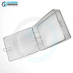 Fine Wire <b>Mesh</b> <b>Basket</b> with Lid Durable Stainless Steel Manual Container for Sterilization and Safe Medical Instrument <b>Storage</b> - Product Image 4