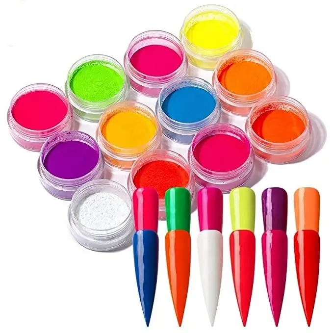 Non-toxic Brightly Colored Neon Pigment Colors for Nails