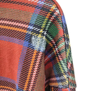 Chaquetas Cortas Holgadas con Cierre y Estilo Desgastado con Lavado Ácido para Hombre, Sudadera con Capucha de Franela a Cuadros, Fabricación de Sudaderas de Alta Calidad - Product Image 5