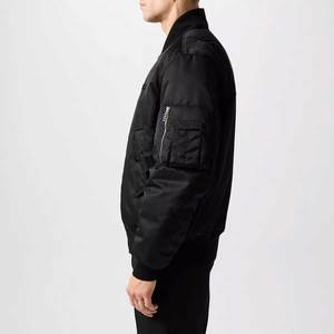 Blouson bombardier de haute qualité pour hommes, vente en gros de logo personnalisé OEM ODM, veste streetwear baseball universitaire à la mode, vêtements d'extérieur légers - Product Image 4