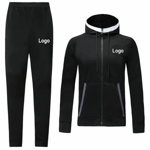 Ensemble de survêtement urbain haut de gamme imprimé à capuche, veste zippée et pantalon fuselé, design athlétique performant, écologique et à séchage rapide - Product Image 4