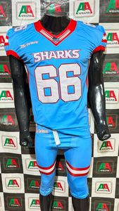 Maillot de football américain brodé Taille Plus Pantalon de sublimation extensible et respirant Manches courtes Usine réelle Photos réelles - Product Image 4